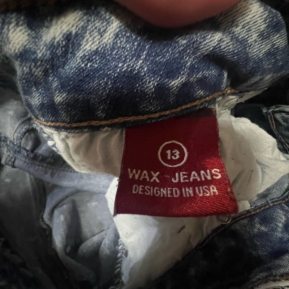Y2K Wax Jeans Blue Acid Wash Straight Leg Denim | Retro | Classic - Picture 8 of 12